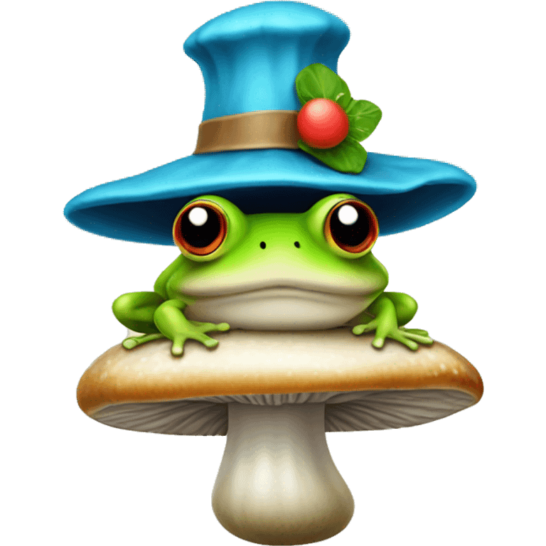 Mushroom Frog With Hat emoji