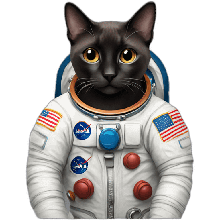 astronaut dark siamese cat emoji