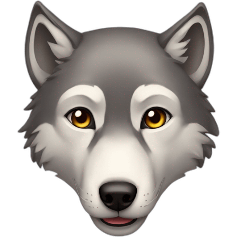 wolf in love emoji