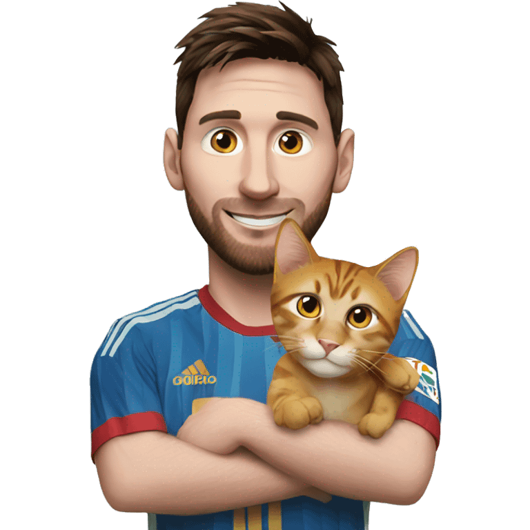 MESSI WITH A CAT emoji