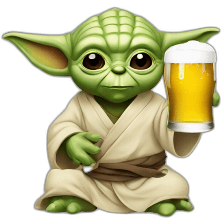 yoda qui boit une biere emoji