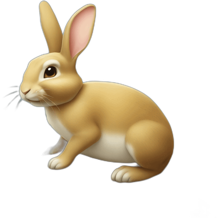 Lapin sur tortue emoji