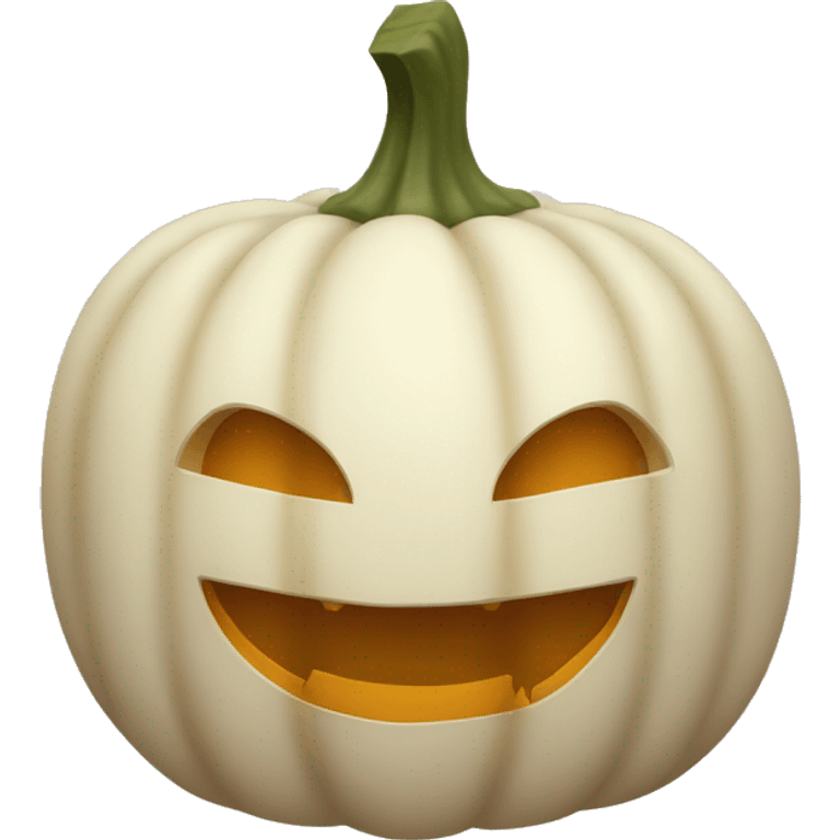 White and beige pumpkin  emoji