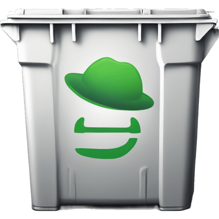 mysql logo in a dumpster emoji