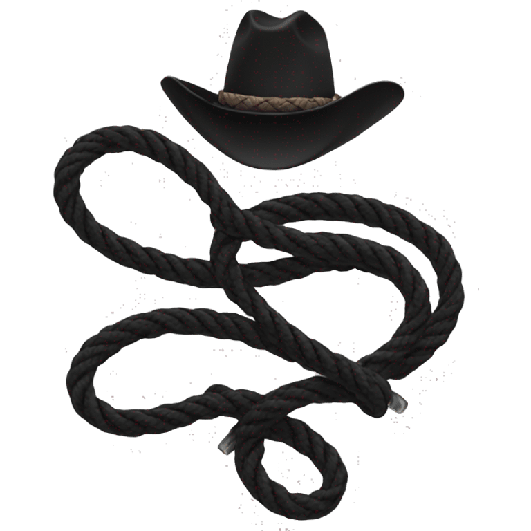 cowboy lasso black emoji