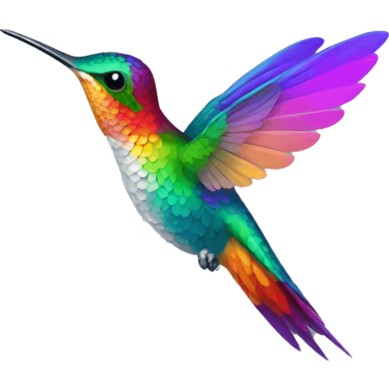 Colorful Hummingbird emoji