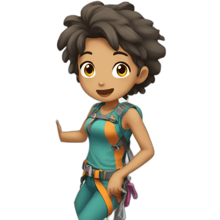 rock climbing anime girl emoji