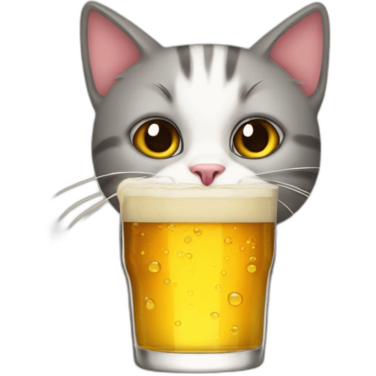 Cat-drink-beer emoji