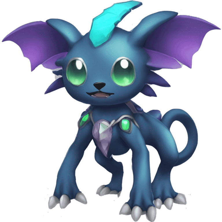 cute cool edgy sharp eldritch ethereal Digimon-Fakemon-animal full body emoji