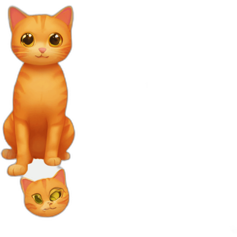 orange cat using Ai emoji