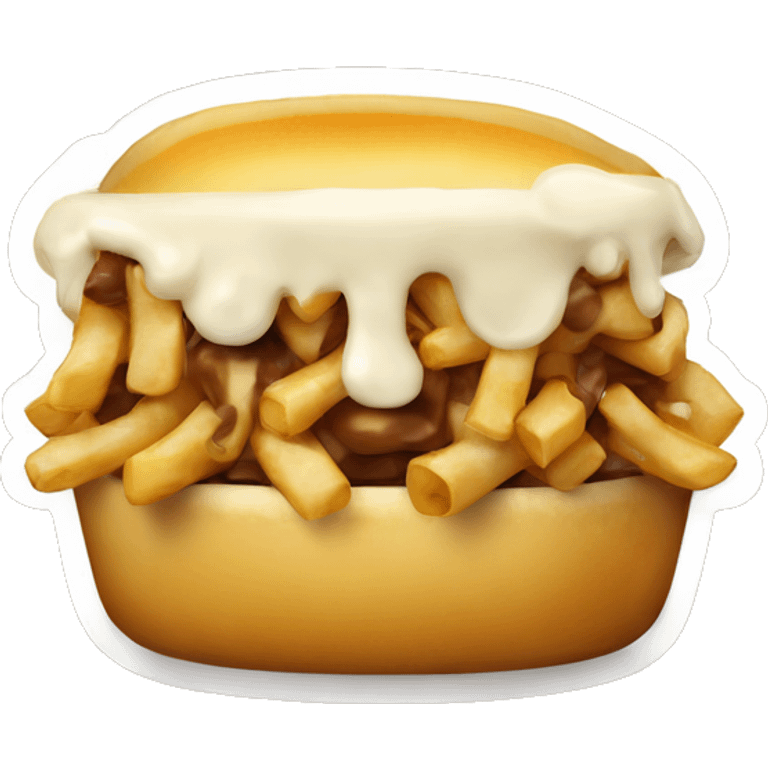 Emoji de poutine qui mange une poutine emoji