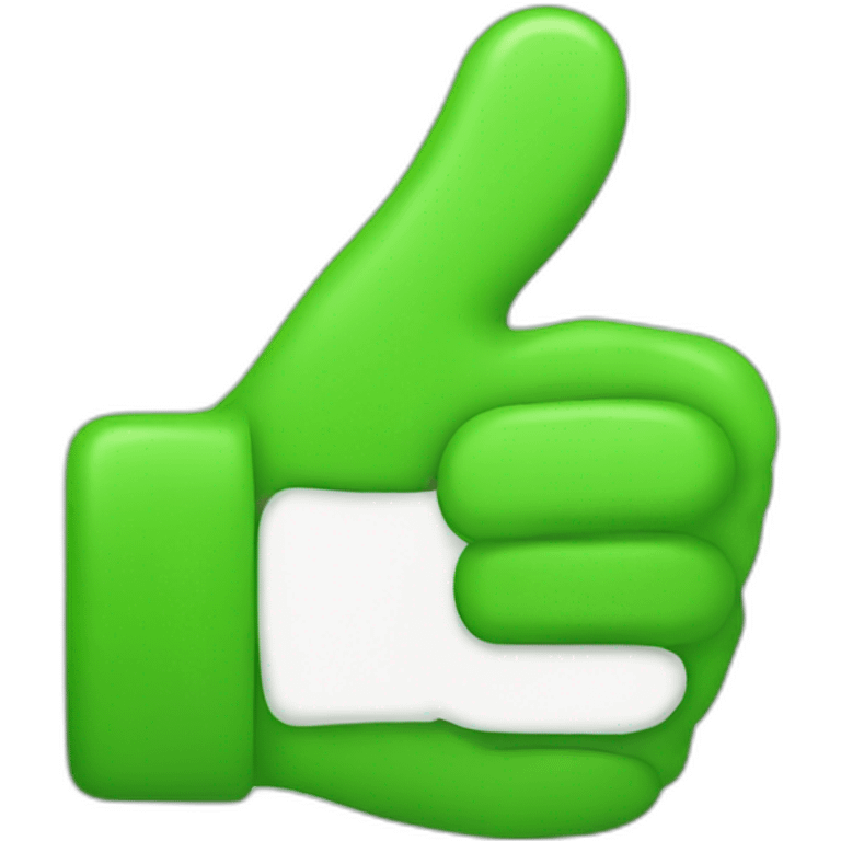 normal thumbs up emoji but green emoji