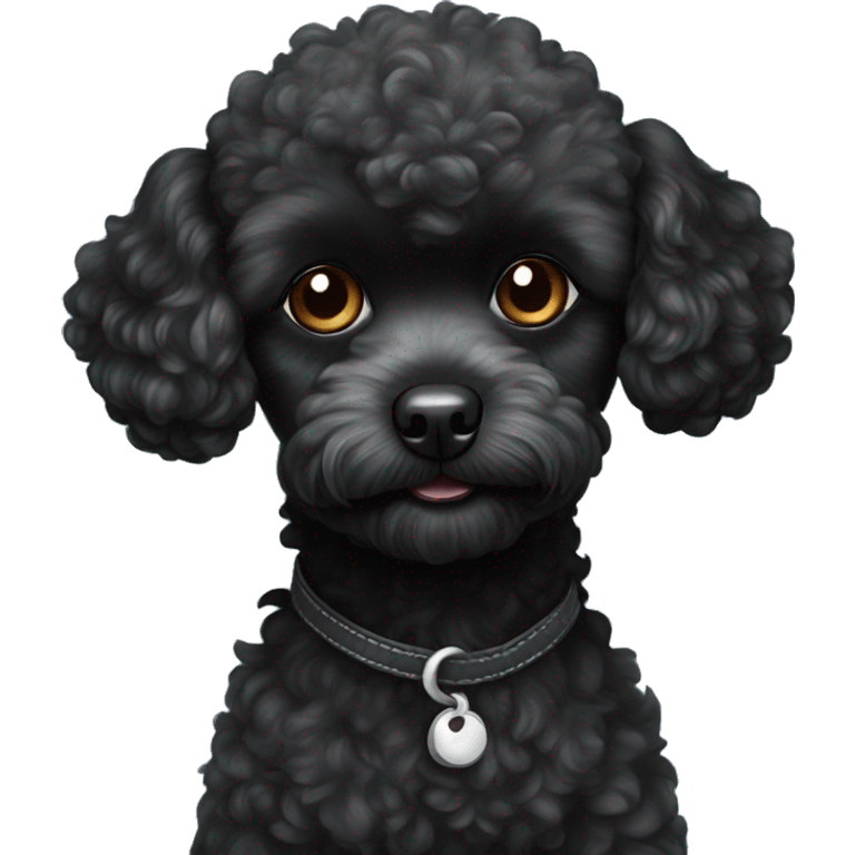 Black toy poodle emoji