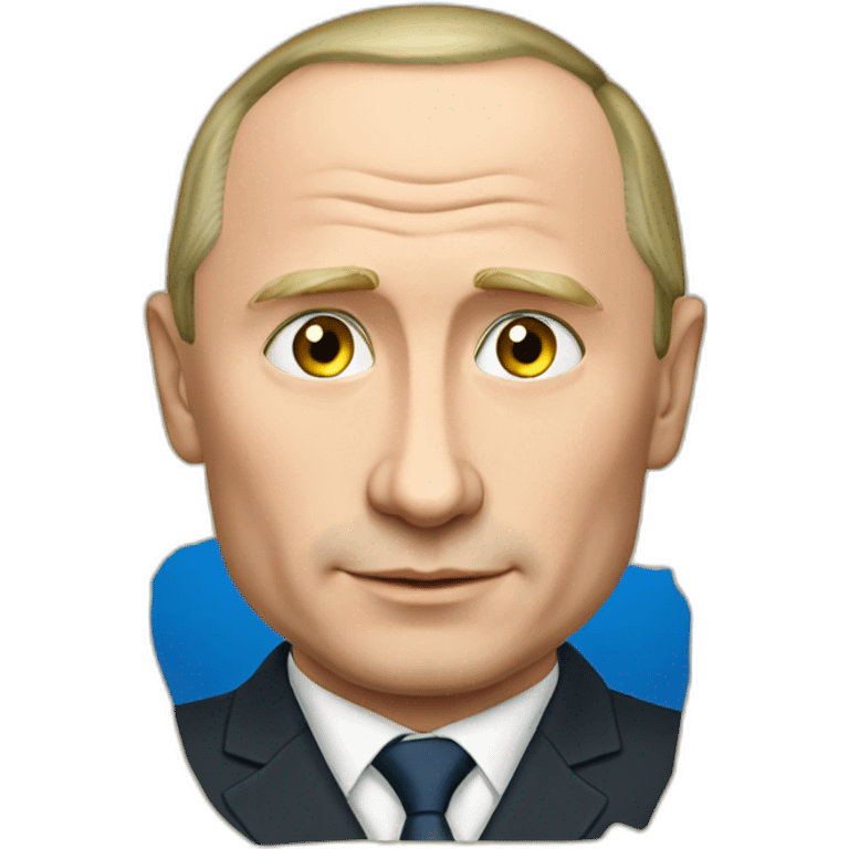 Putin in love with an Ukrainian emoji