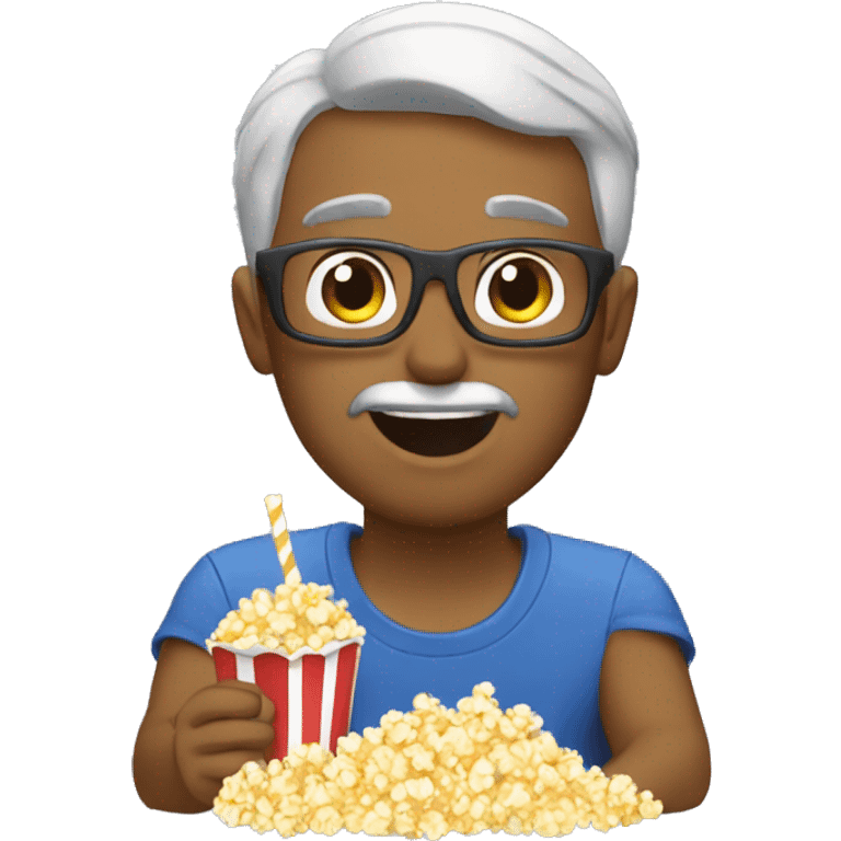 papi qui mange du popcorn  emoji