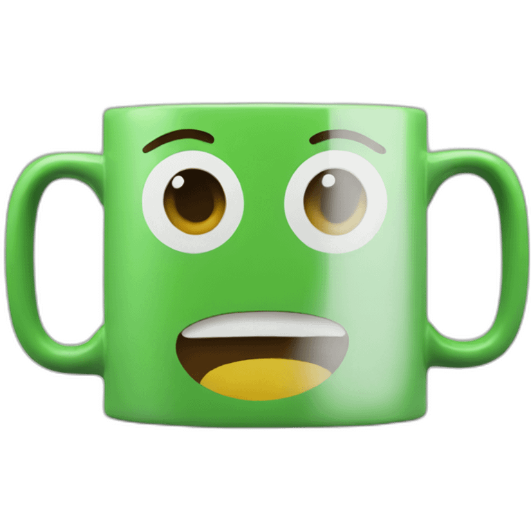 Green coffee mug emoji