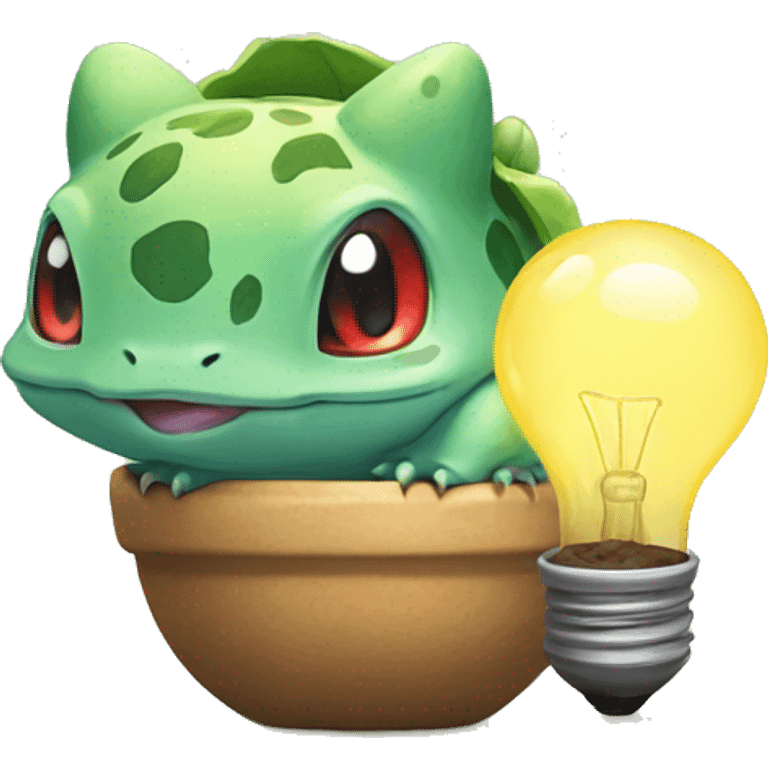 Bulbasaur with a bulb-succulent on his back emoji