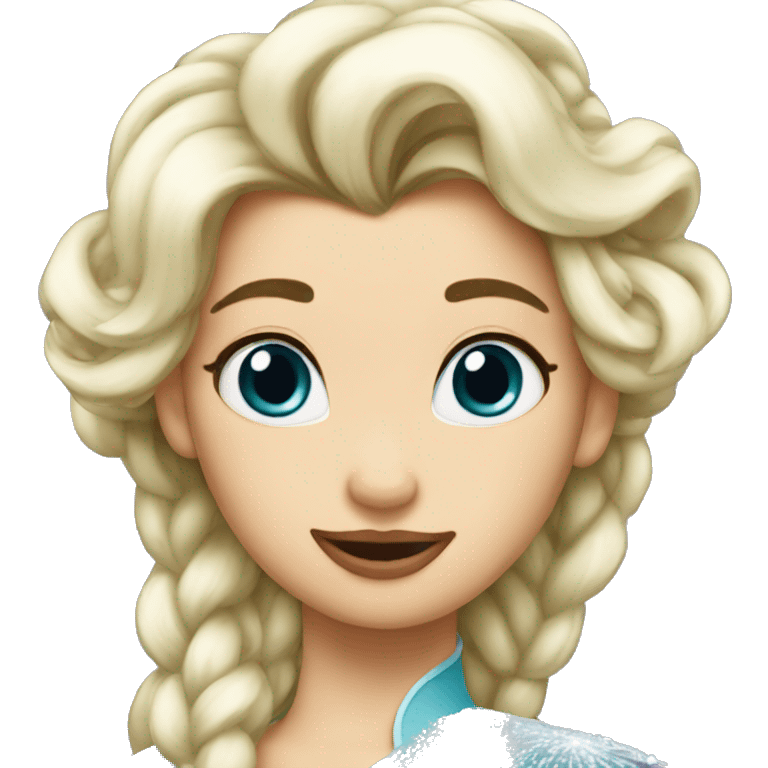 duck with hair like Elsa from frozen  emoji