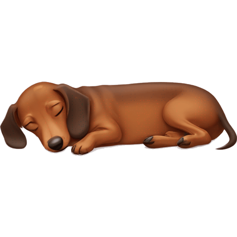 Dachshund sleeping emoji