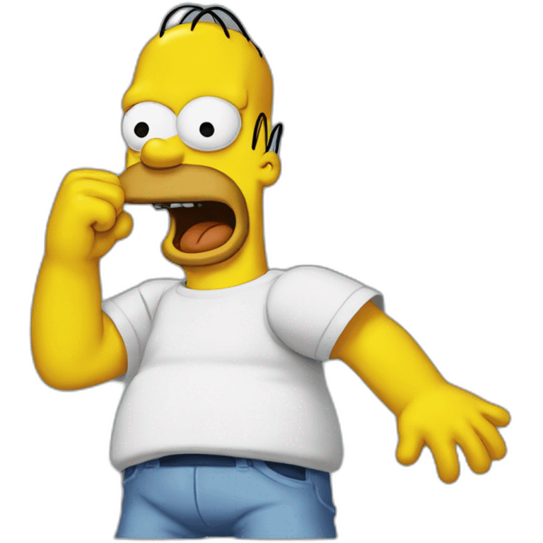 homero simpsons golpeando emoji