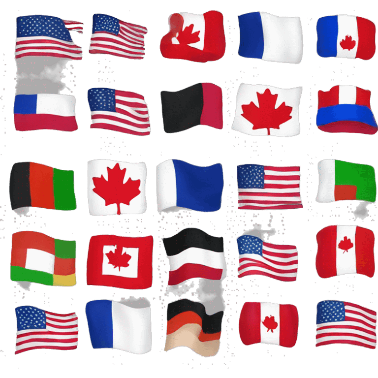 Mix flag Canada, USA,  France, Afghanistan  emoji