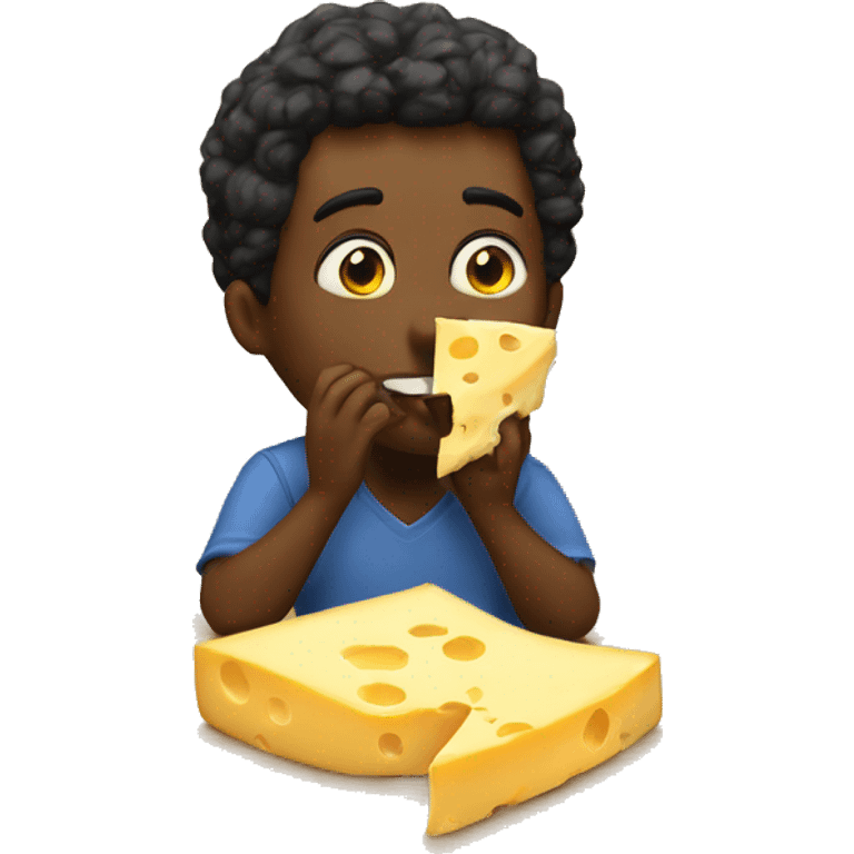 Me eating cheese emoji