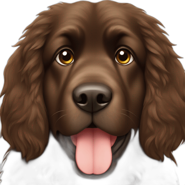 brown Newfoundland dog emoji