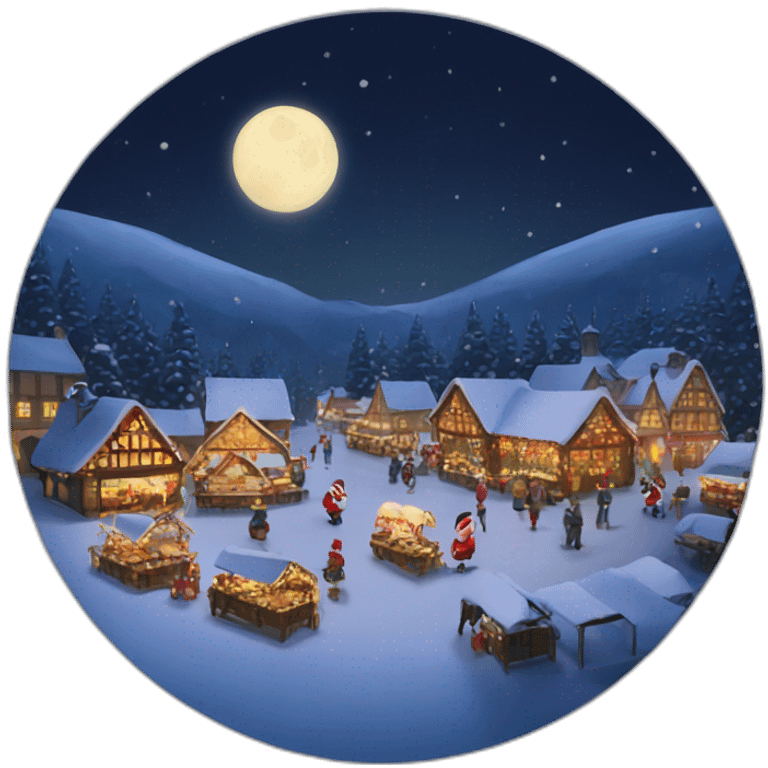 Christmas Market in the Moonlight  emoji