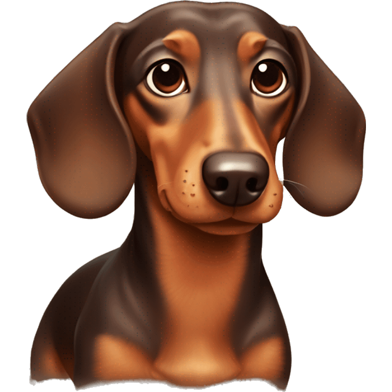 brown and tan dachshund emoji