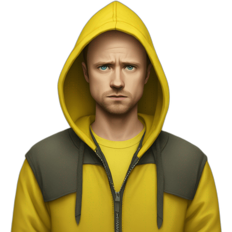 Teen Jesse Pinkman sad yellow hood emoji