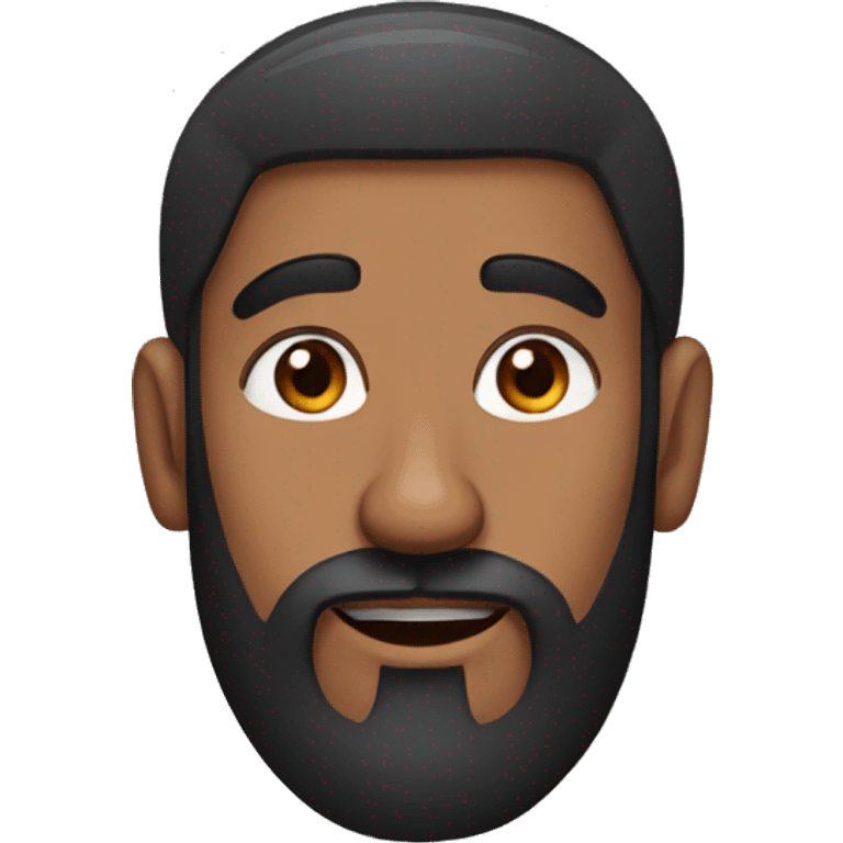 Indian man with a beard, black hair, and brown eyes emoji