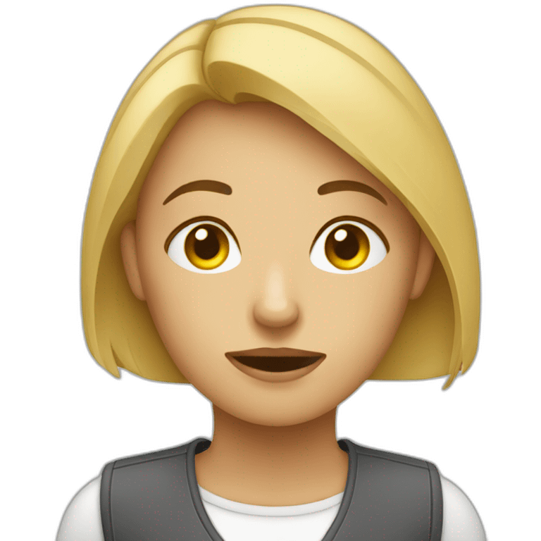 tired female tech worker emoji