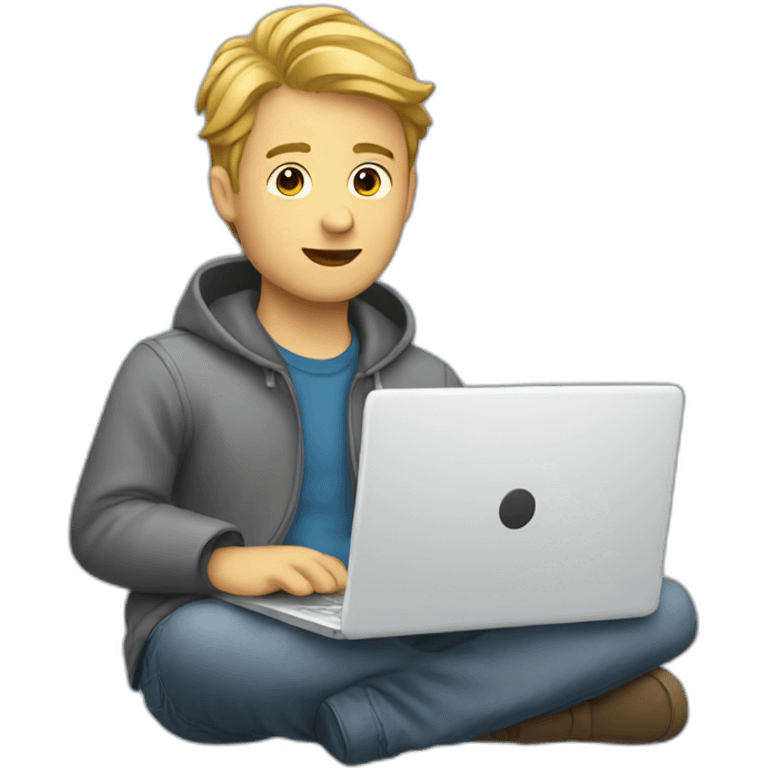 white guy in a laptop emoji