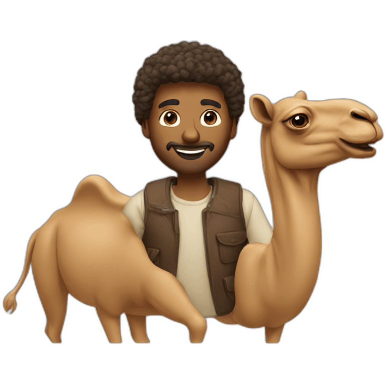 Man and camel emoji