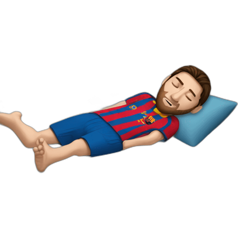 Messi sleeping emoji