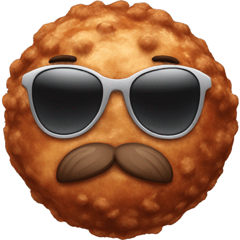 Meatball with sunglasses  emoji