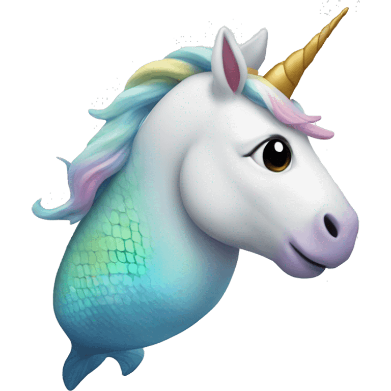 Unicorn with a fish body emoji