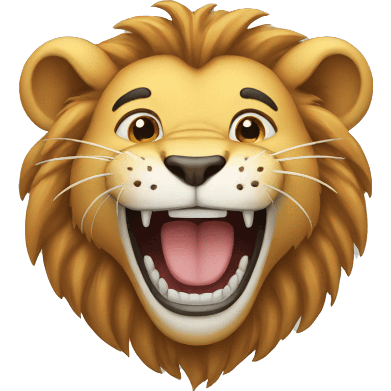 Lion laughing  emoji