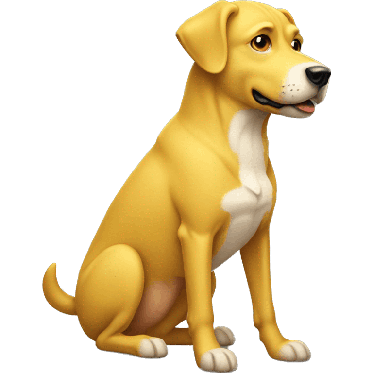 Yellow dog emoji