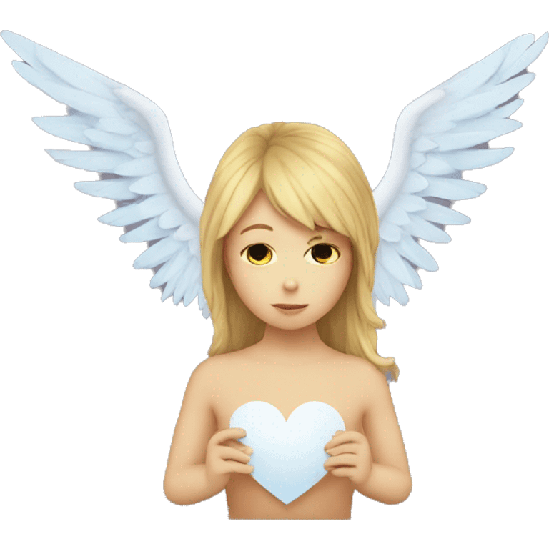 broken heart with wings amd angel halo (no humans) emoji