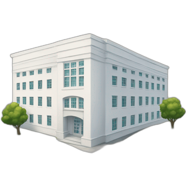 White School building emoji