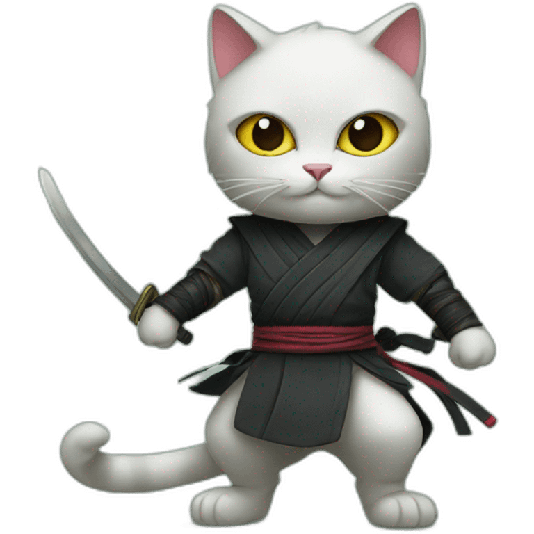 Cat whith a ninja emoji