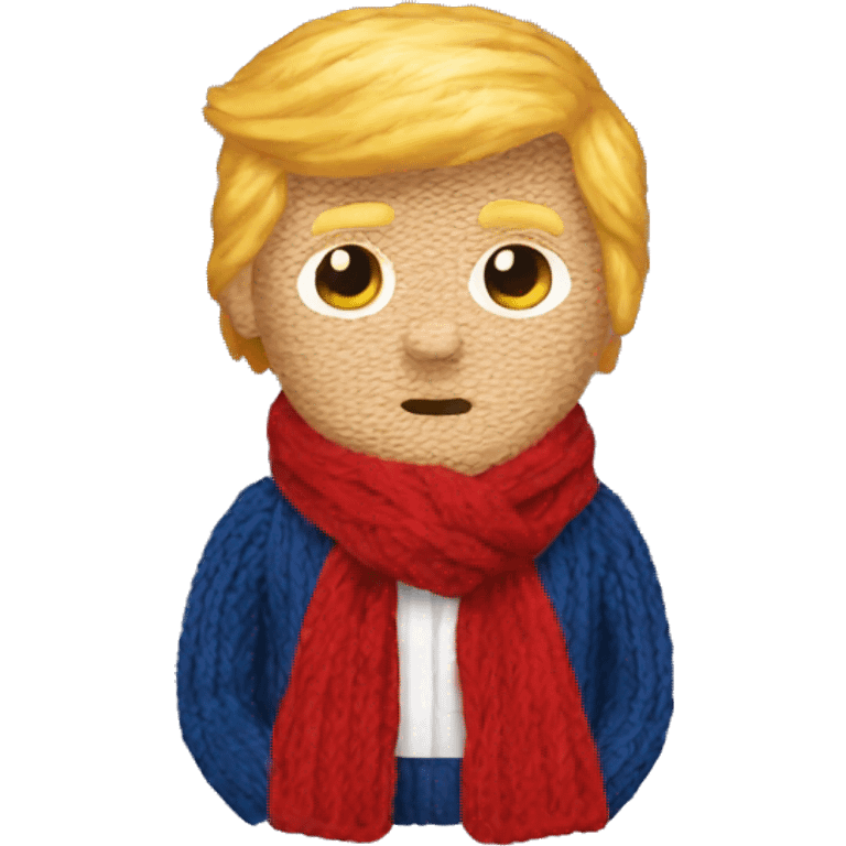 Trump knitting a scarf emoji