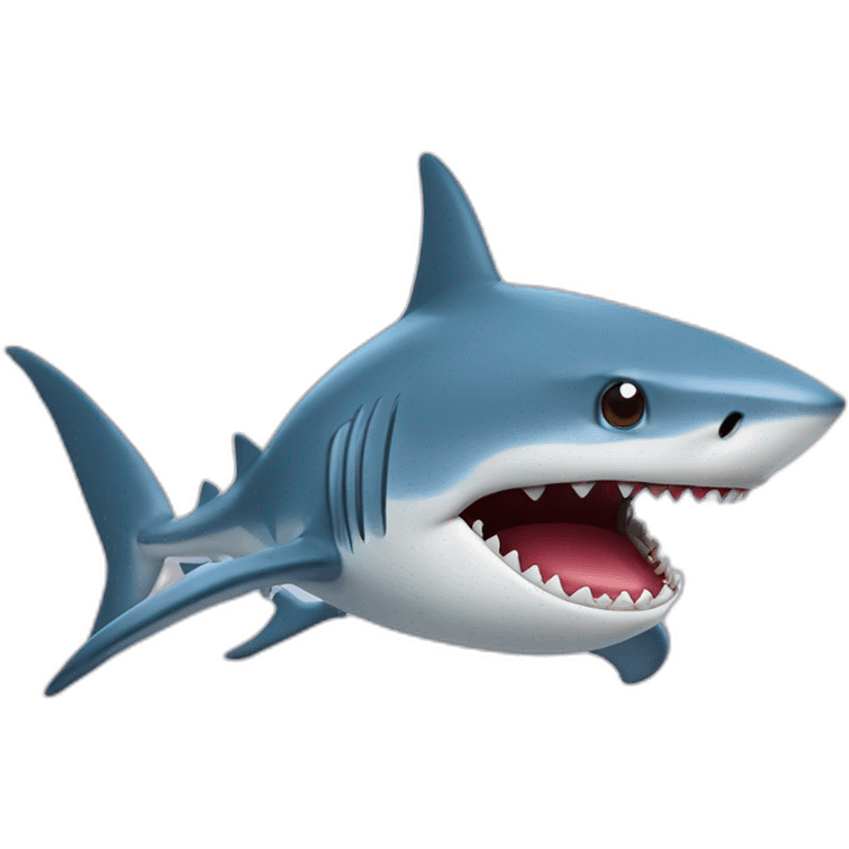 Requin avec coeur dans les yeux emoji