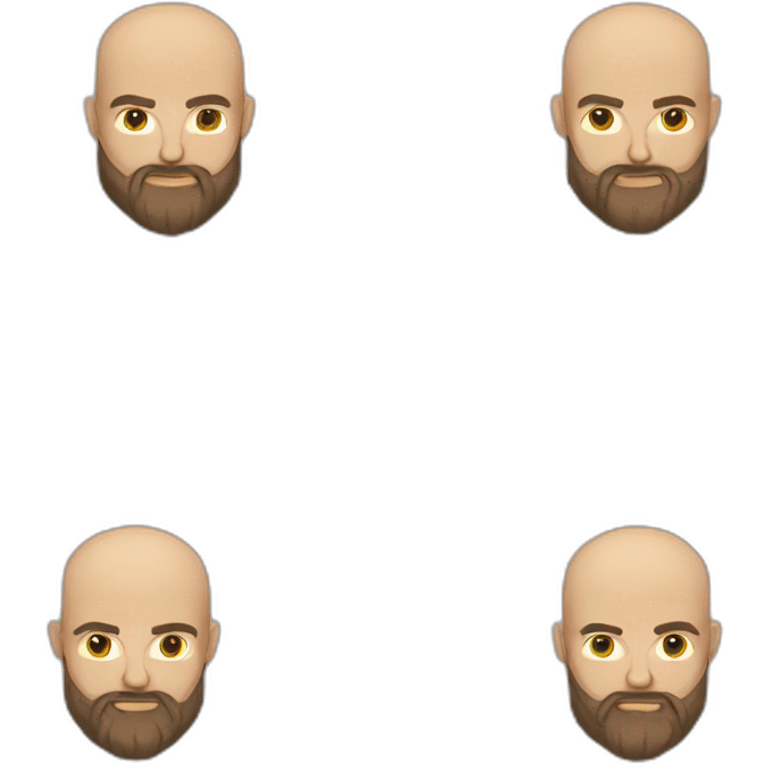 Man with bald viking beard emoji