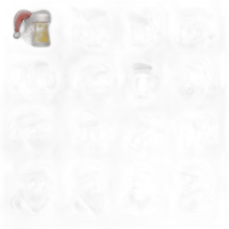 Pere noel qui bois de la bière  emoji