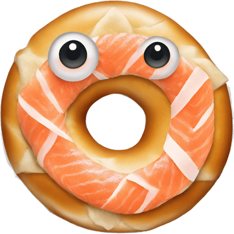 Bagel with salmon  emoji