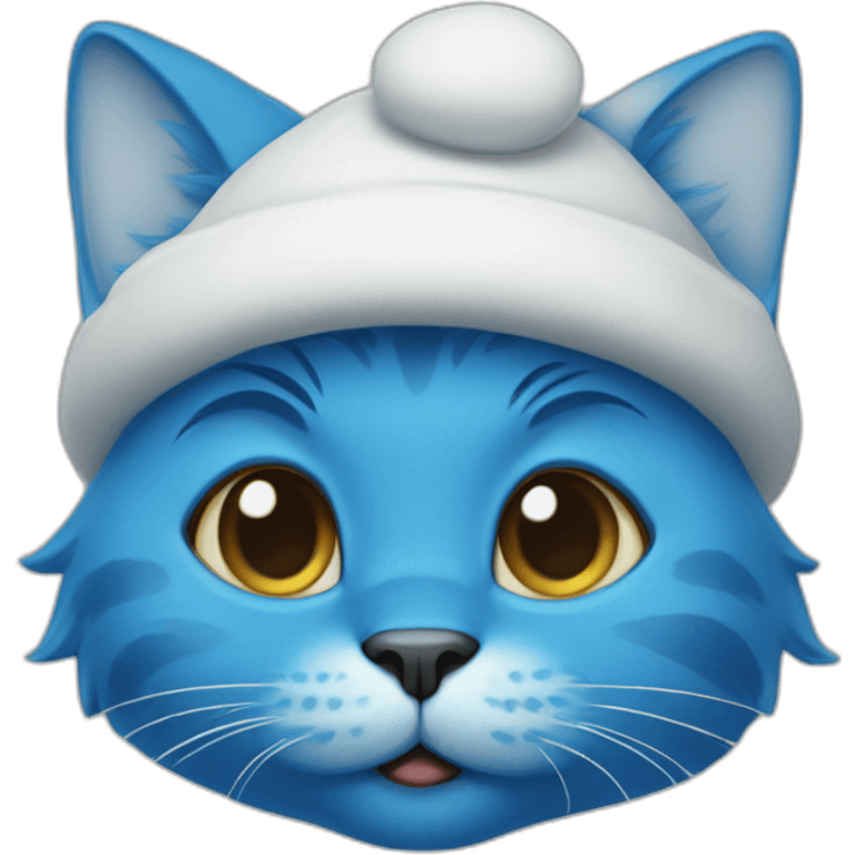 Blue Smurf cat emoji