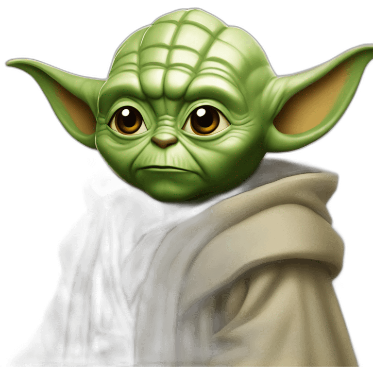 Yoda déguisé en spider man emoji