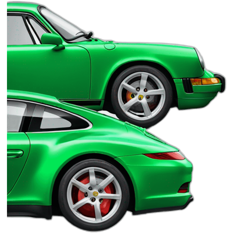 Green Porsche Carrera 911 emoji